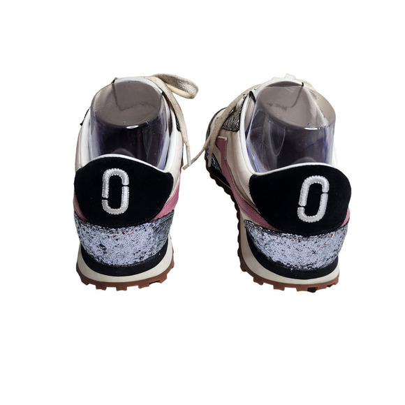 NWOB Marc Jacobs Astor bolt lighting women's glitter leather sneakers 7.5 - Picture 8 of 10